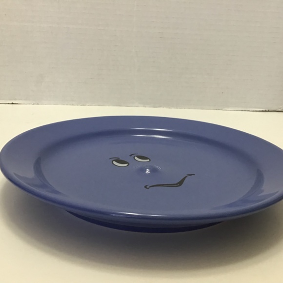 VTG Anthropomorphic 3D Face Ceramic Plate With Glossy Finish Purple - Picture 4 of 5